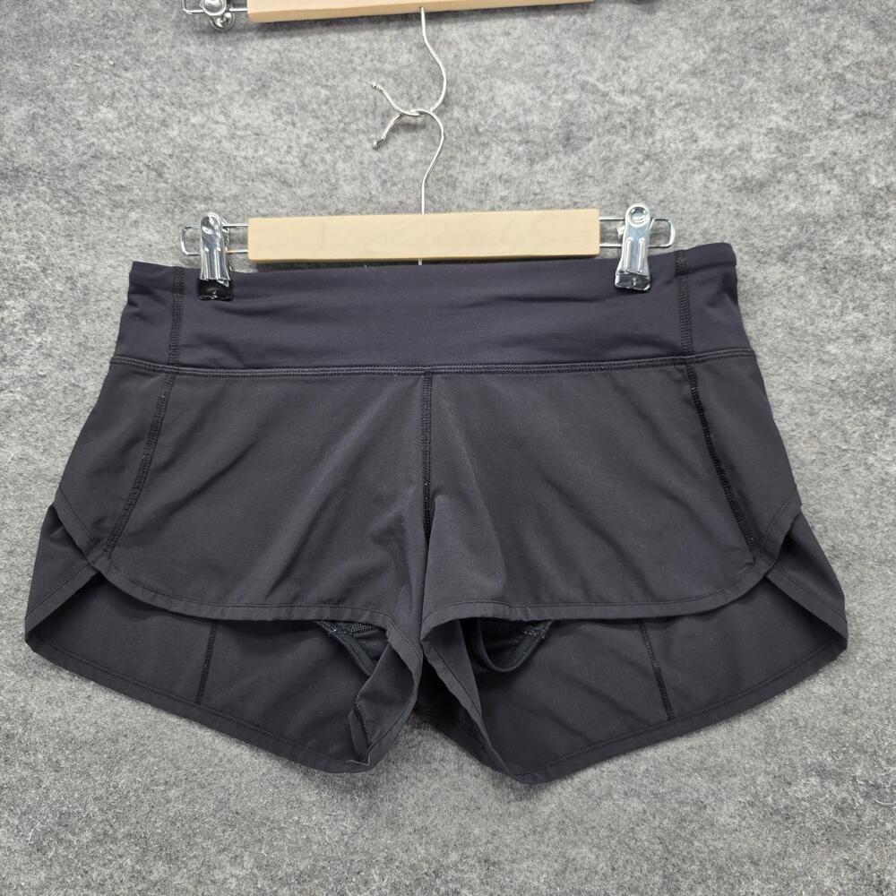 Lululemon Skort Womens 6 Black Running Athletic Lined Built-In Shorts Pockets
